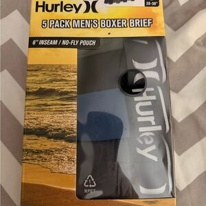 Hurley Men's Boxer Briefs 5-Pack - Black and Gray